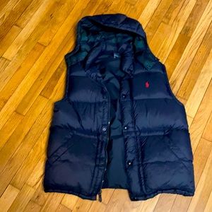 Sleeveless polo bubble jacket